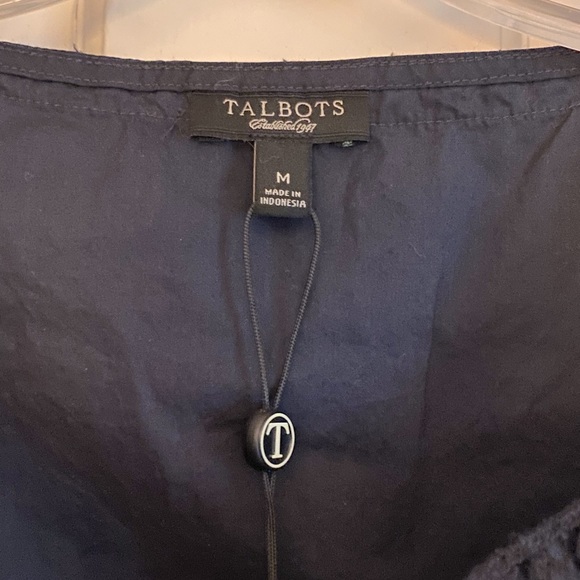 Talbots Sleeveless Navy Top - Picture 2 of 4